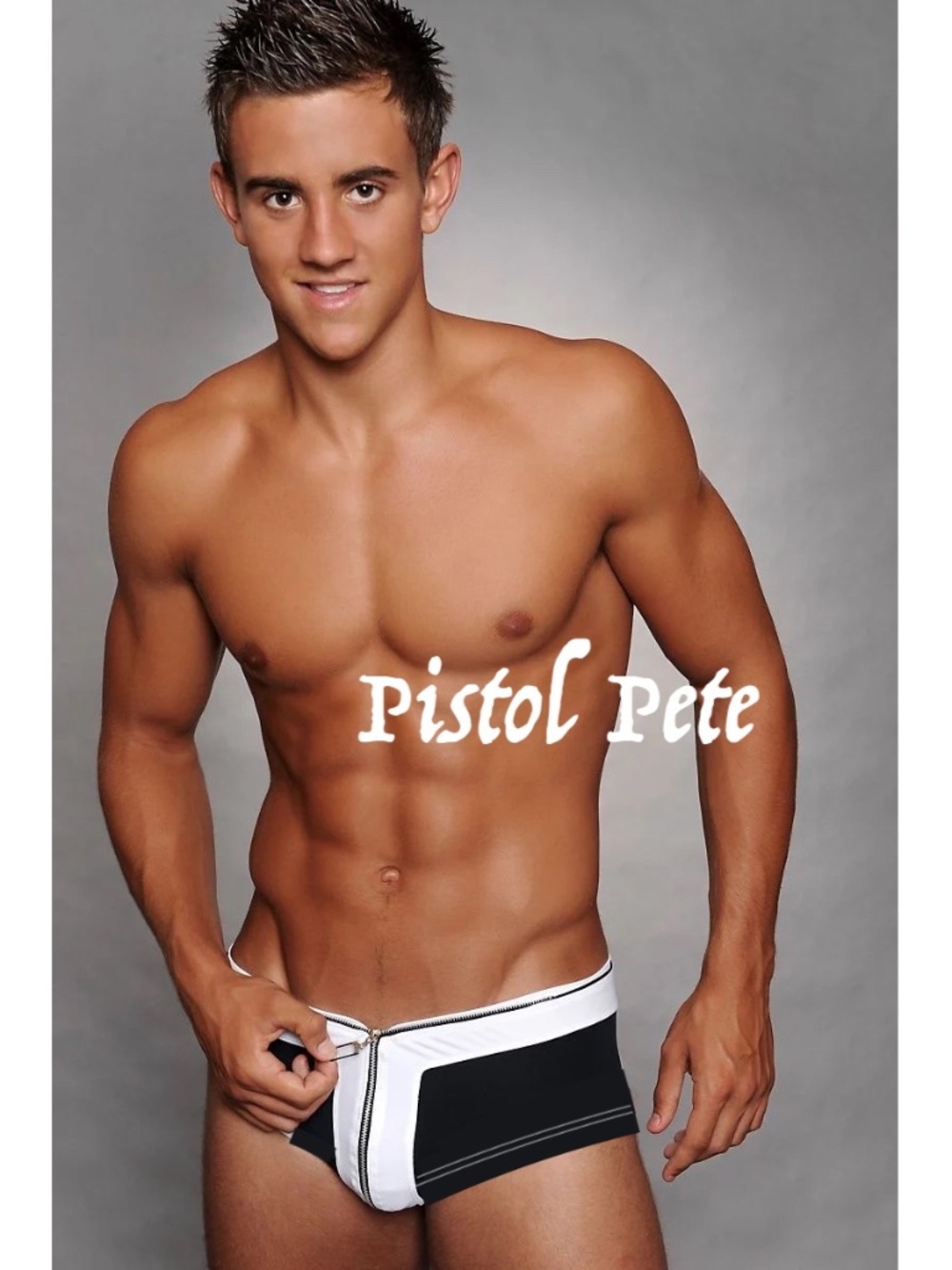 Pistol Pete Full Zip Swimsuit Medium 32-36" waist Gently worn 82% nylon